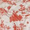 1 Yard Cherry Tomato and White Classic Toile de Jouy Mercerized Organic Egyptian Cotton Shirting Fabric